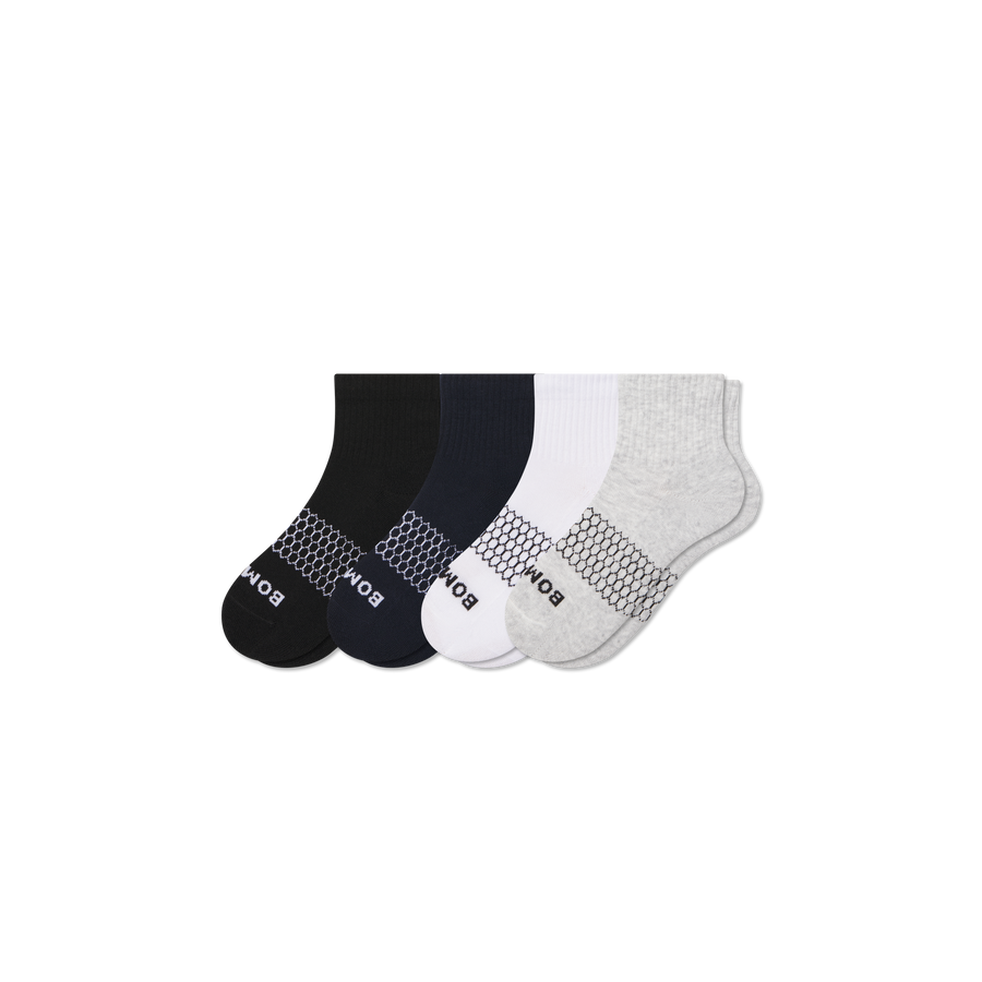 Youth Solids Quarter Sock 4-Pack - Steady Shift Support