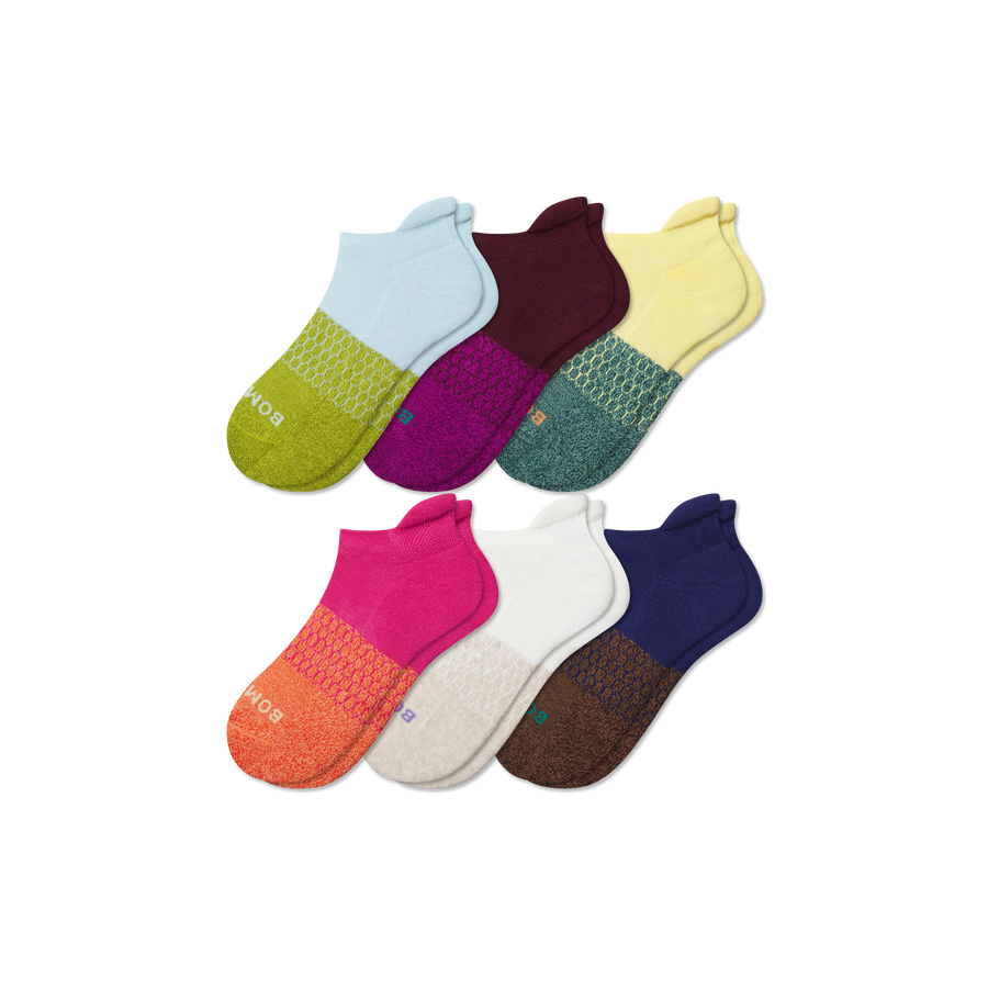 Youth Marl Ankle Sock 6-Pack - Breathable Shift Support