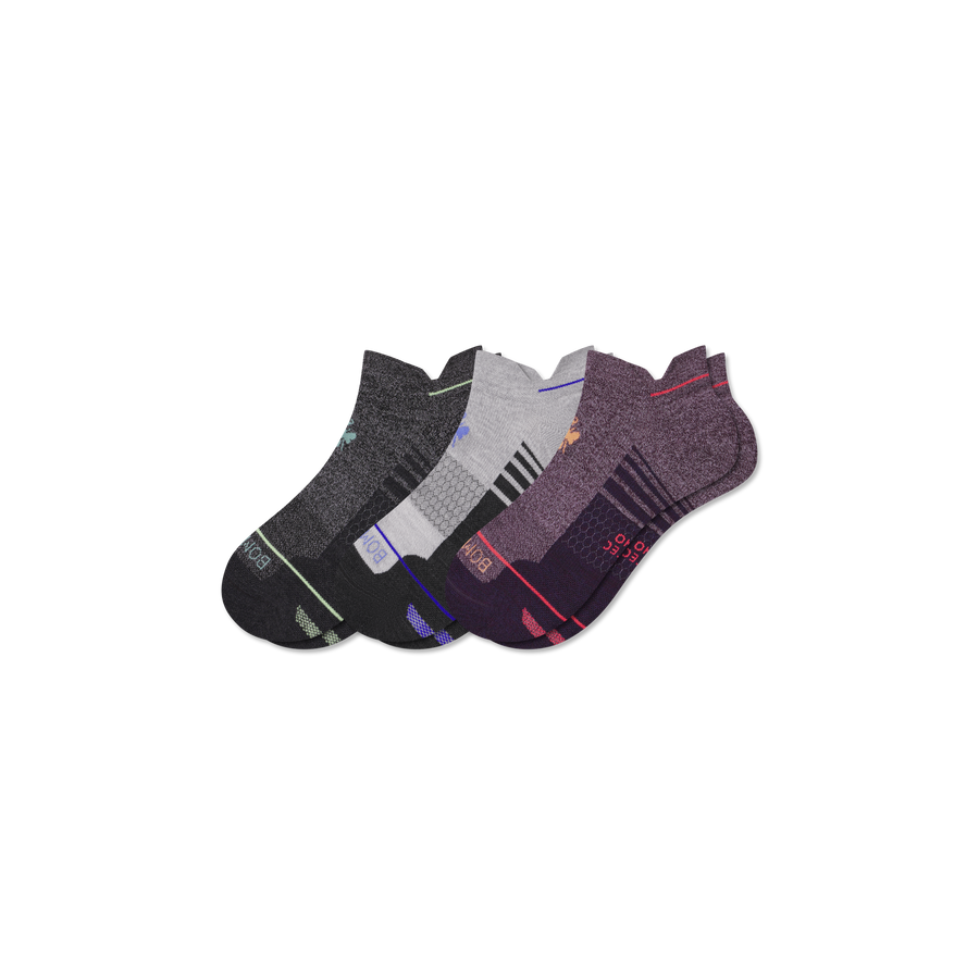 Women's Merino Wool Blend Run Ankle Sock 3-Pack - Soft Run Move