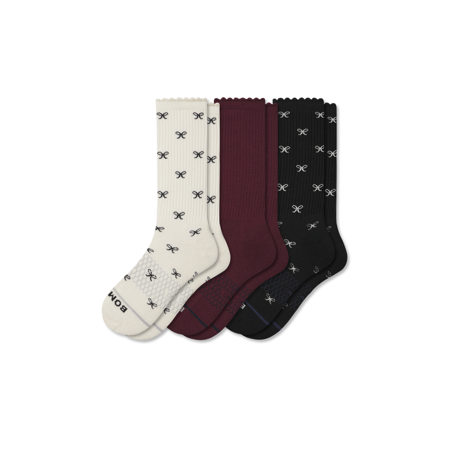 Women's Merino Wool Blend Calf Sock 3-Pack - Run Cushion
