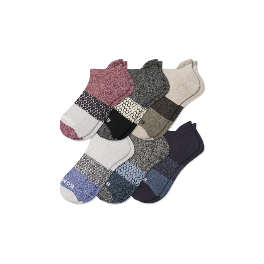 Men’s Tri-Block Ankle Sock 6-pack - Everyday Recovery Cushion