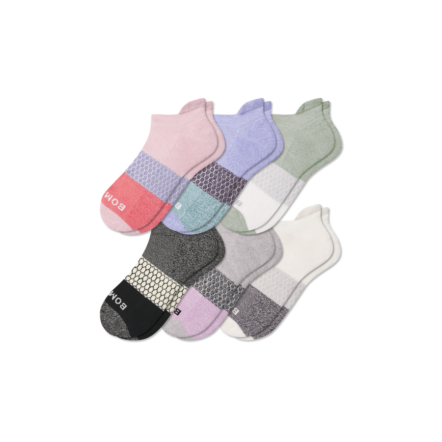 Women's Tri-Block Ankle Sock 6-Pack - Soft Trail Comfort