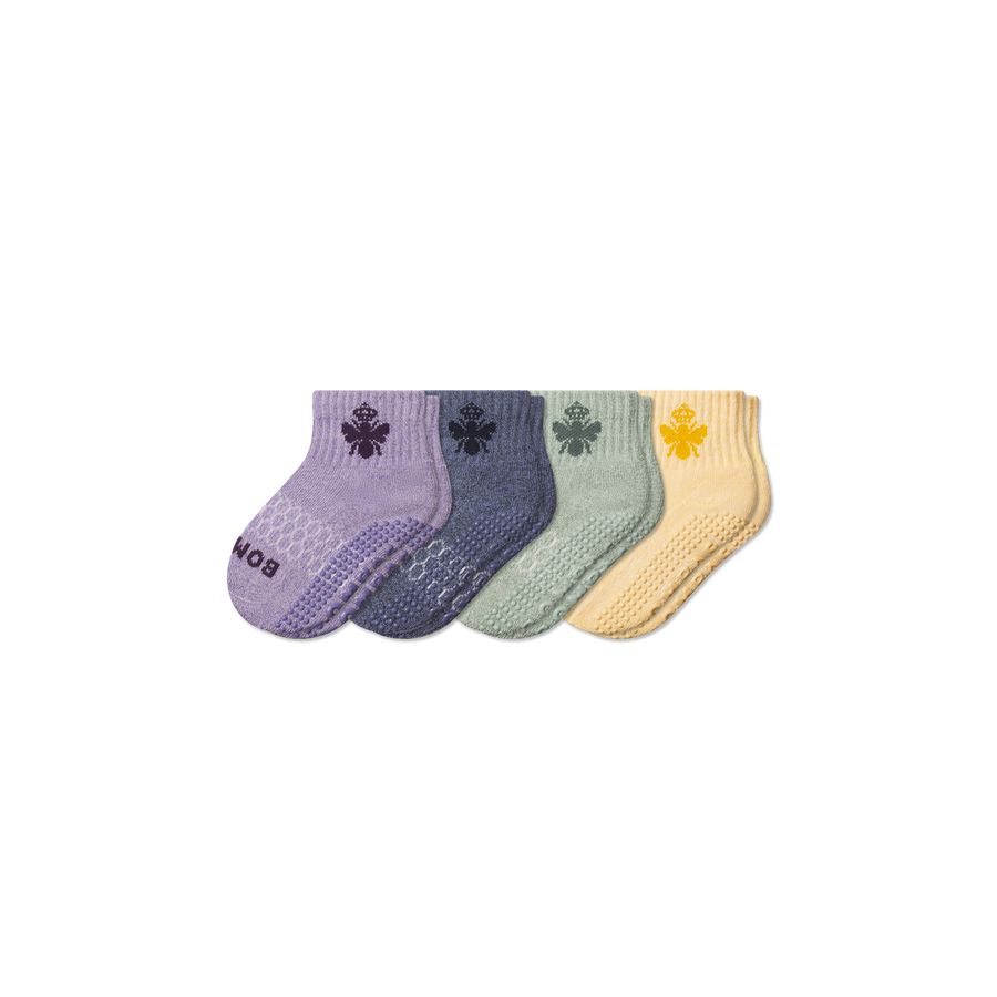 Toddler Marl Gripper Calf Sock 4-Pack - Run No Show Move