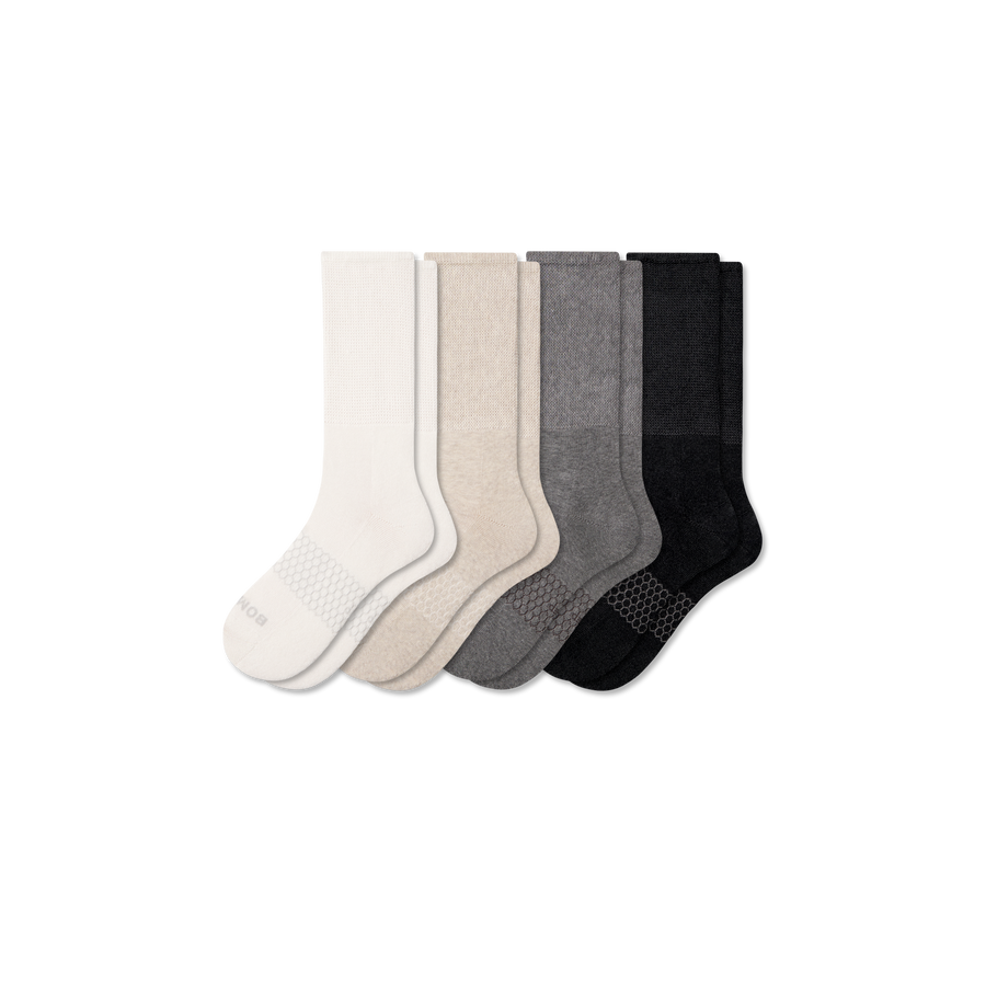 Women's Wide Calf Sock 4-Pack - Breathable Home Pair
