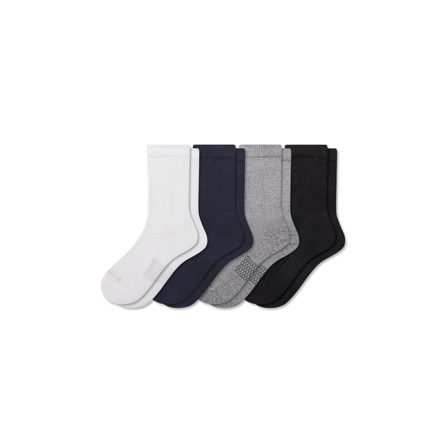 Men's Modern Rib Half Calf Sock 4-Pack - Cozy Ankle Support