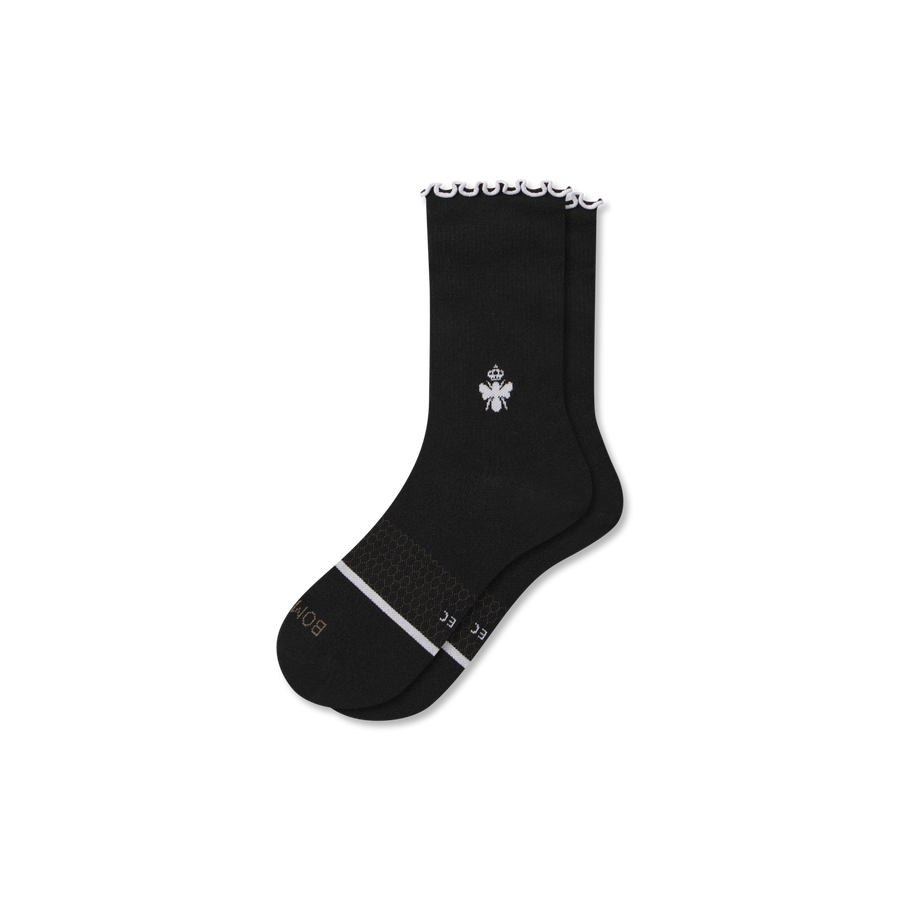 Women’s Ruffle Sport Half Calf Socks - Cozy Court Rotation