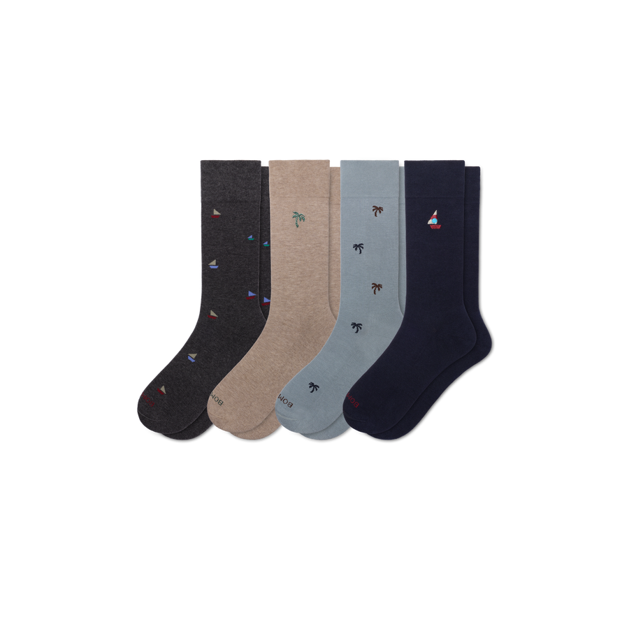 Men's Dress Calf Sock 4-Pack - Weekend Lounge Rotation