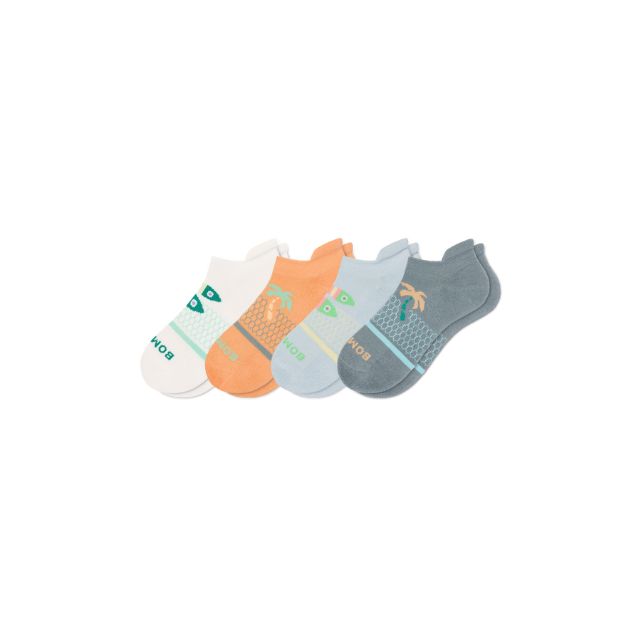 Youth Seaside Ankle Sock 4-Pack - Fresh No Show Comfort