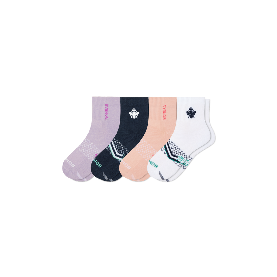 Women's All Sport Quarter Sock 4-Pack - Light Trail Fit