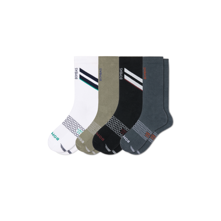 Men's All Sport Calf Sock 4-Pack - Smooth Court Comfort