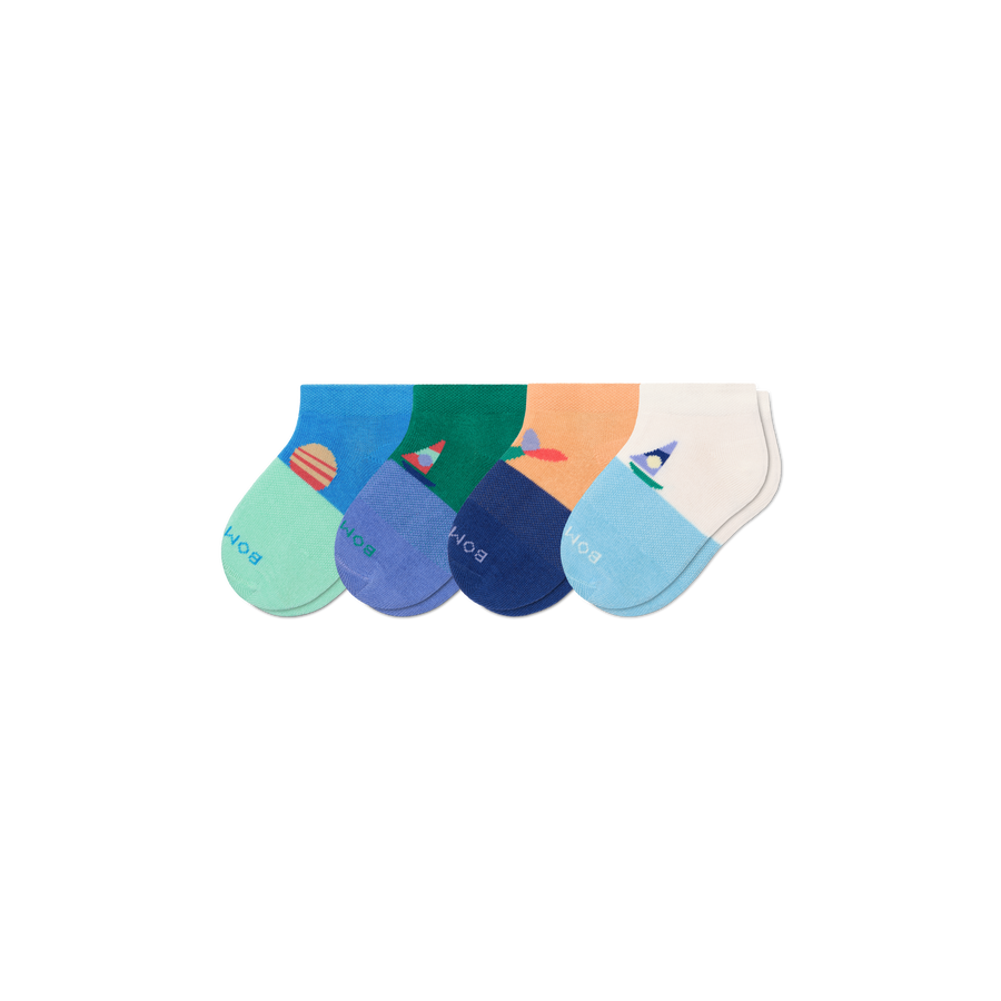 Junior Lightweight Ankle Sock 4-Pack - Cozy Court Step