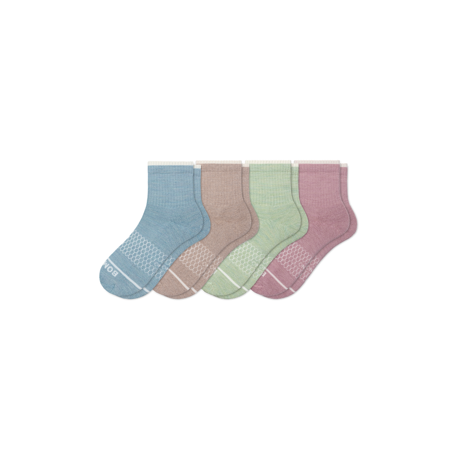 Women's Merino Wool Blend Quarter Sock 4-Pack - Modern Weekend Fit
