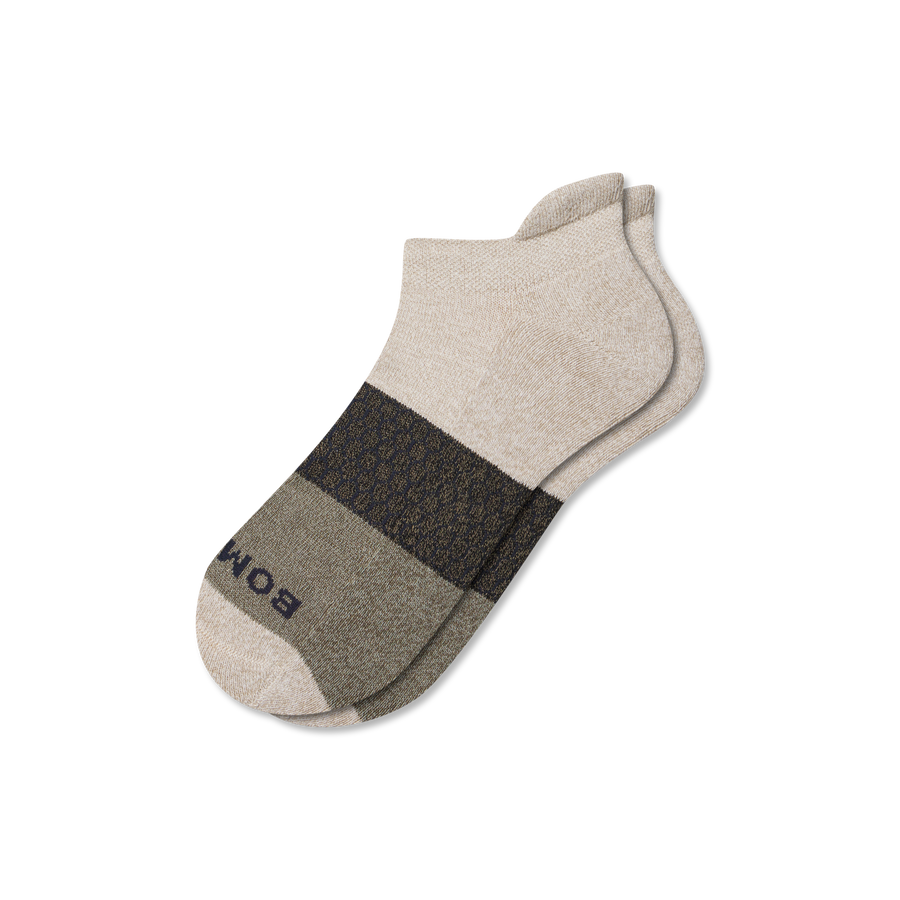 Men's Tri-Block Ankle Sock - Modern No Show Support