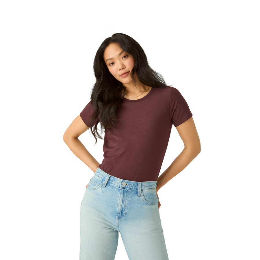 Women's Air Slub Crew Neck T-Shirt - Relaxed Everyday Comfort