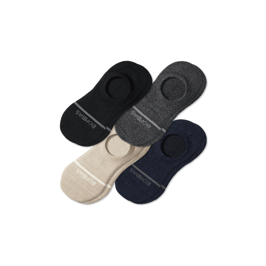Men's Lightweight Merino Wool Blend No Show Sock 4-Pack - Studio Support