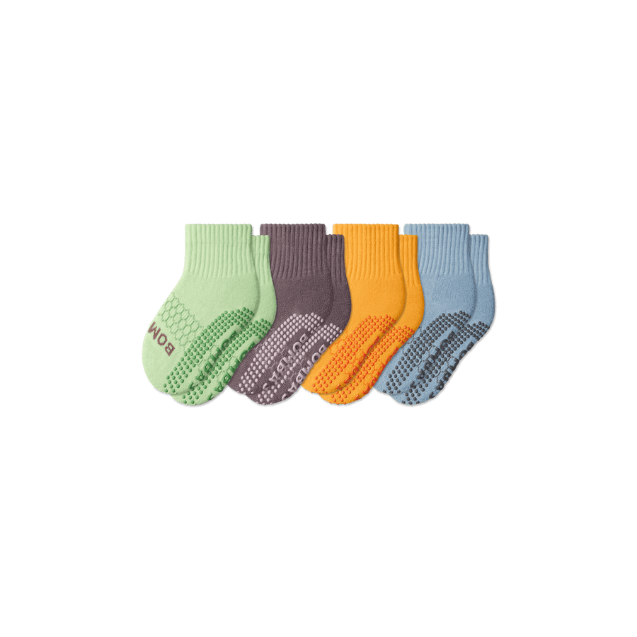 Toddler Gripper Calf Socks 4-Pack - Smooth Run Rotation