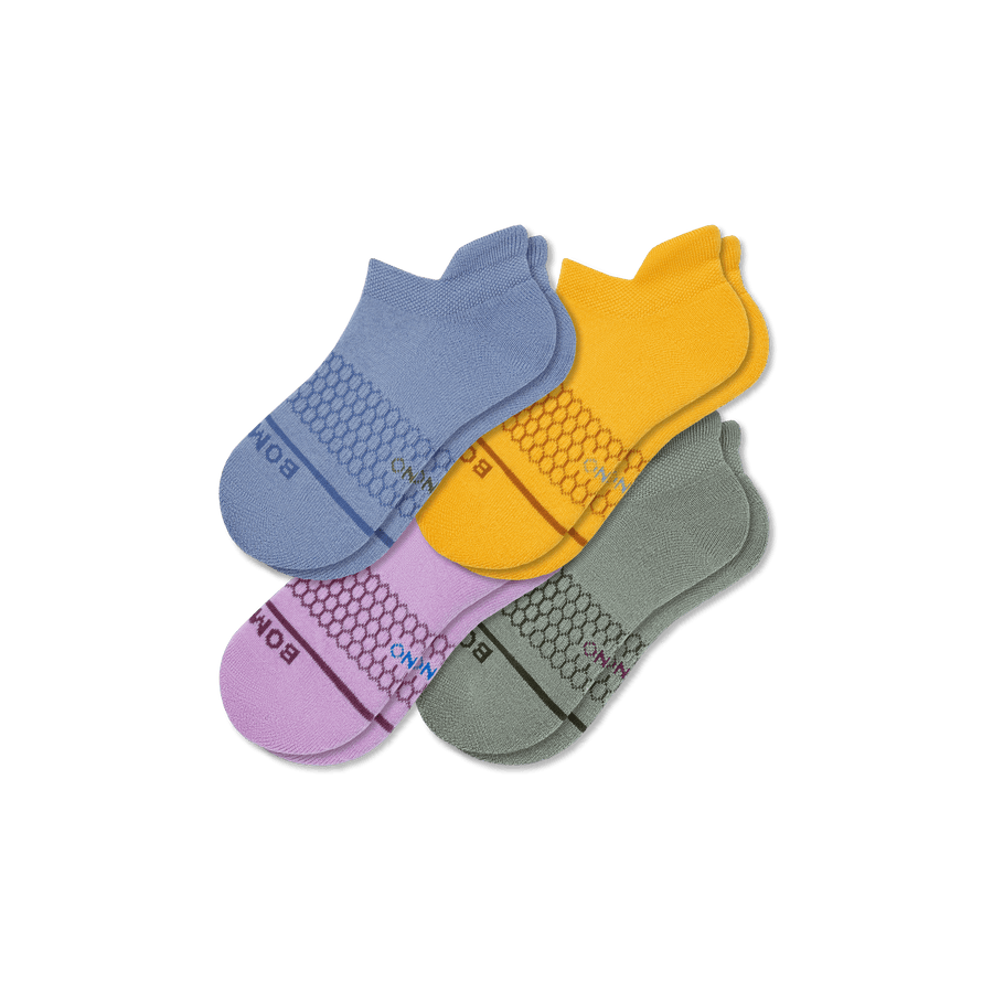 Youth Merino Wool Blend Ankle Sock 4-Pack - Weekend Trail Rotation
