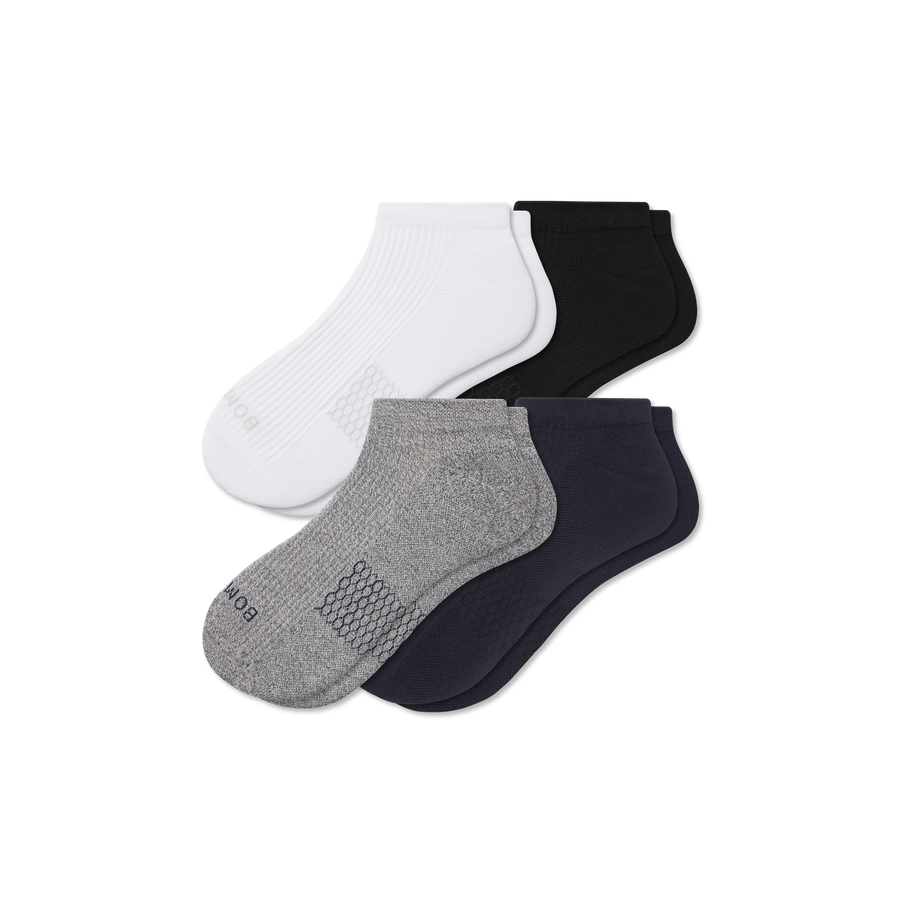 Men's Modern Rib Ankle Sock 4-Pack - Smooth Hike Support