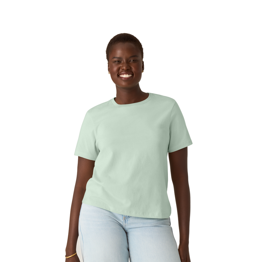 Women's Pima Cotton Crew Neck T-Shirt - Premium Travel Cut