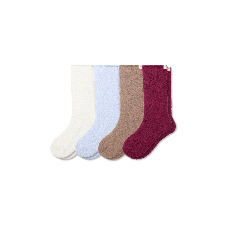 Women's Fuzzy Sock 4-Pack - Comfort Weekend Wear