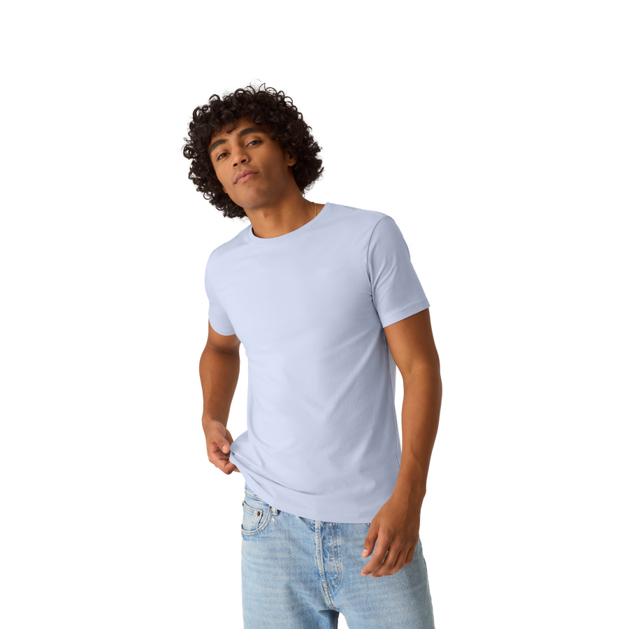 Men's Pima Cotton Slim Crew Neck T-Shirt - Easy Lounge Comfort