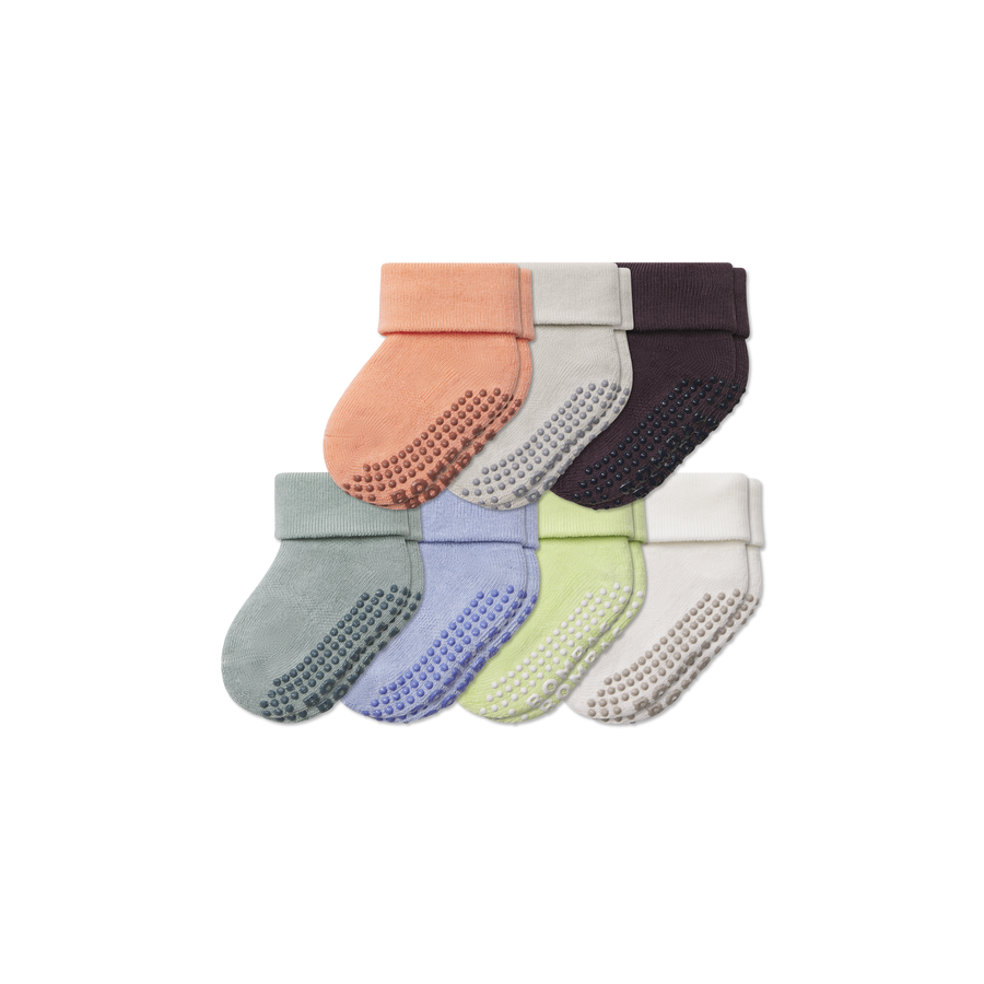 Baby Week of Bombas Gripper Calf Sock 7-Pack (6-12 Months) - Comfort Home Fit