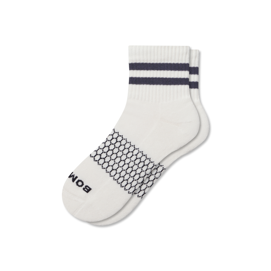 Men's Vintage Stripes Quarter Socks - Light Low Cut Fit