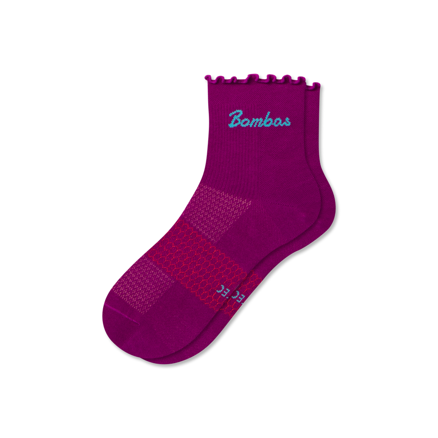 Women’s UltraLite Ruffle Sport Quarter Socks - Fresh Fit