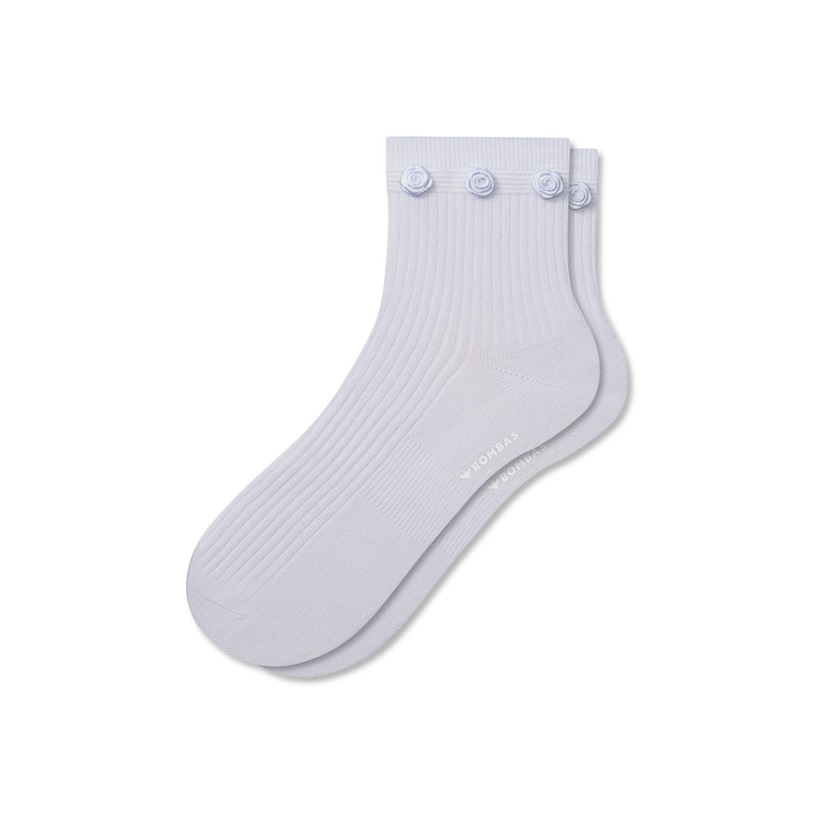 Women's Rosette True Rib Quarter Socks - Studio Lounge Move