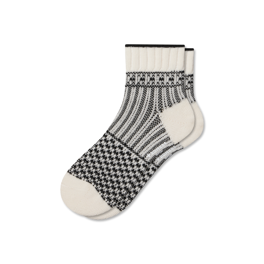 Women's Merino Wool Blend Sweater Quarter Socks - All Day Comfort