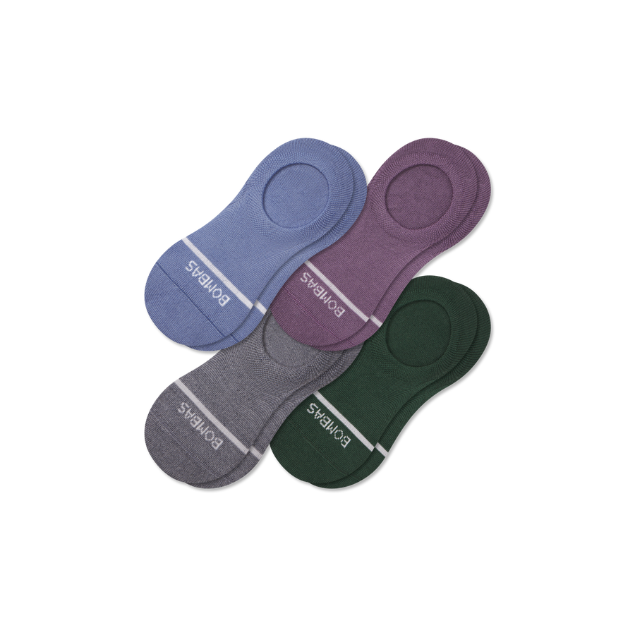 Women's Lightweight Merino Wool Blend No Show Sock 4-Pack - Run Hike Cushion