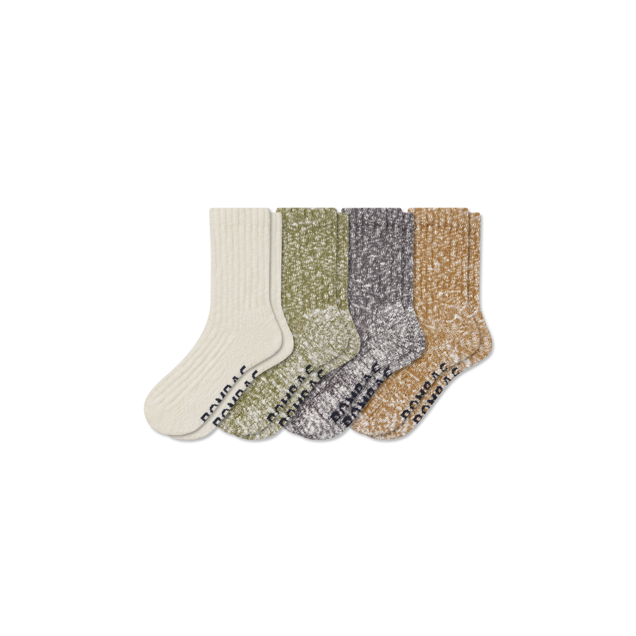 Women's Chunky Ragg Half Calf Sock 4-Pack - Classic Ankle Comfort
