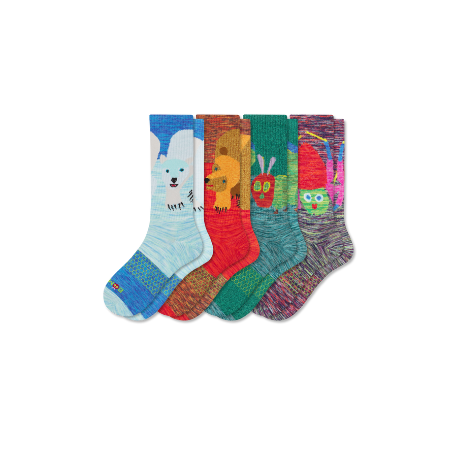Adult Eric Carle Calf Sock 4-Pack - Cozy Run Cushion