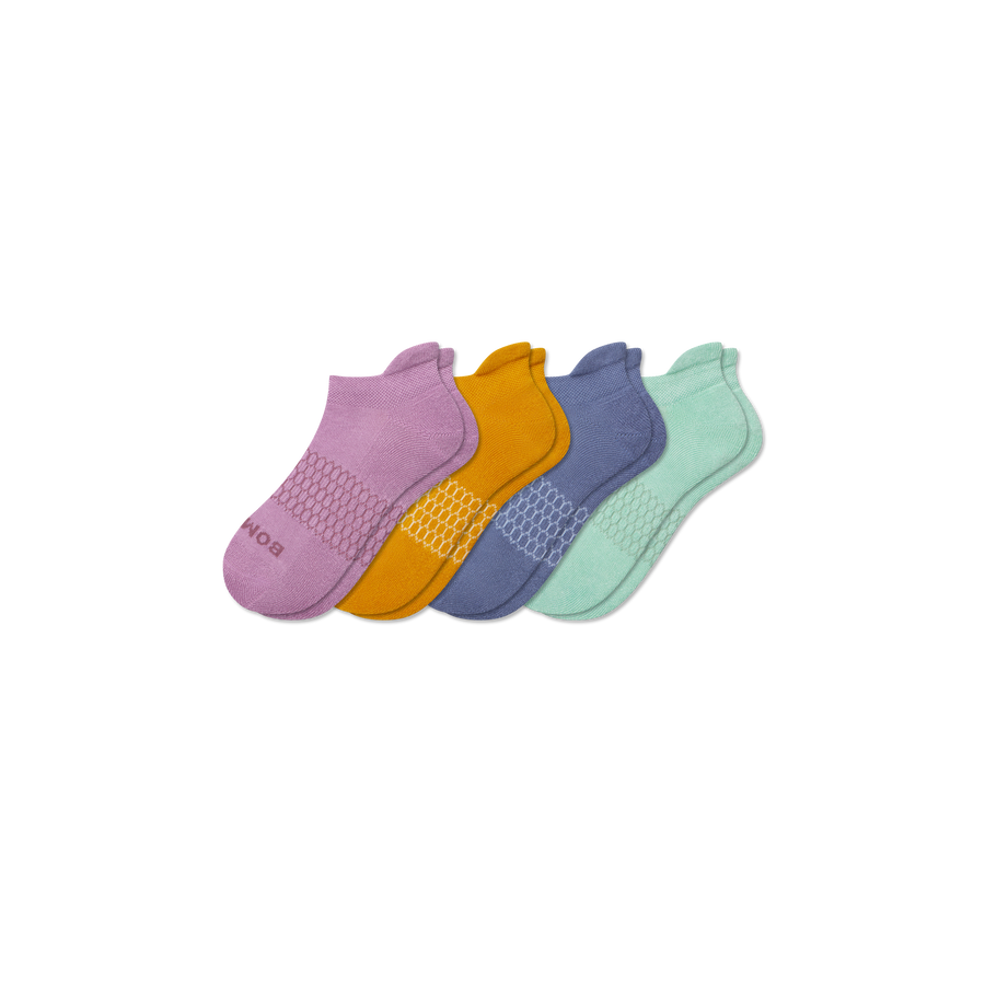 Youth Solids Ankle Sock 4-Pack - Smooth School Fit