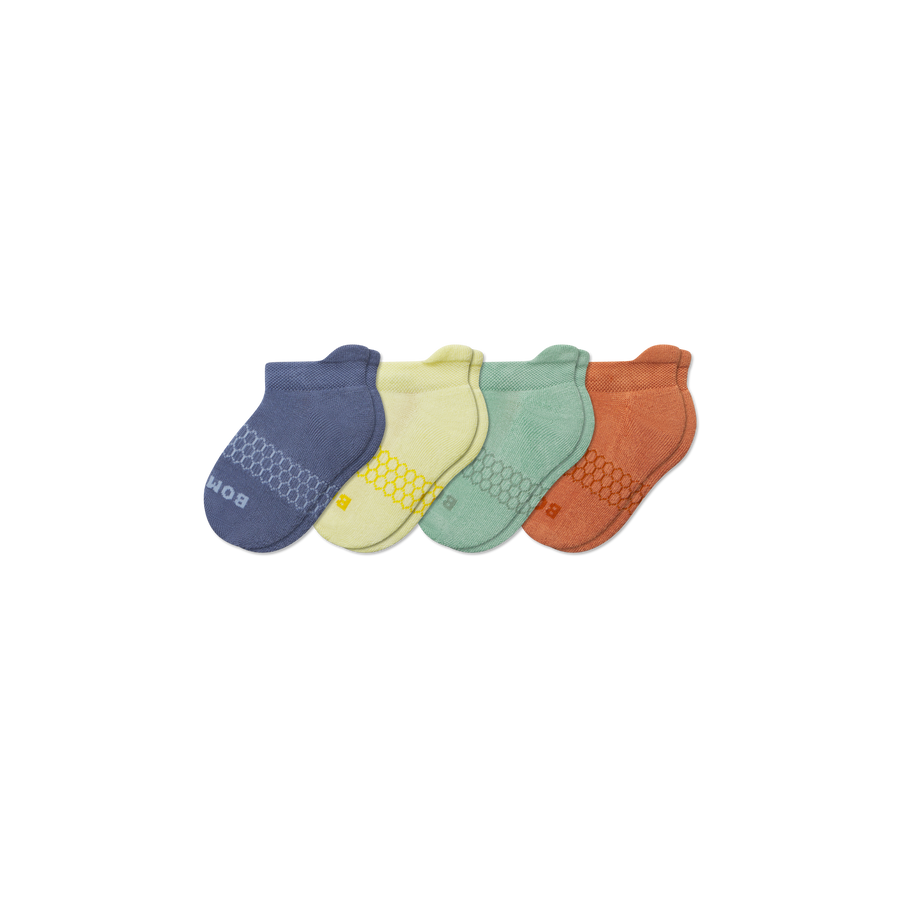 Junior Solids Ankle Sock 4-Pack - Weekend Low Cut Comfort