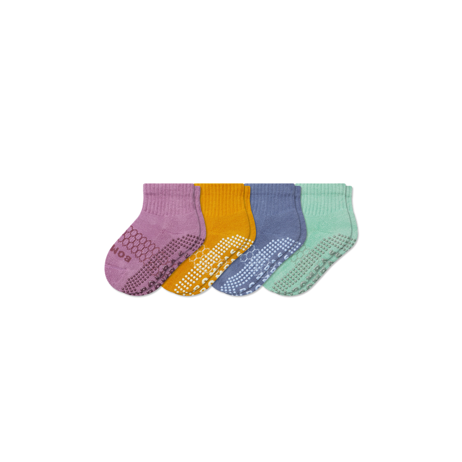 Toddler Solids Gripper Calf Sock 4-Pack - Trail Home Step