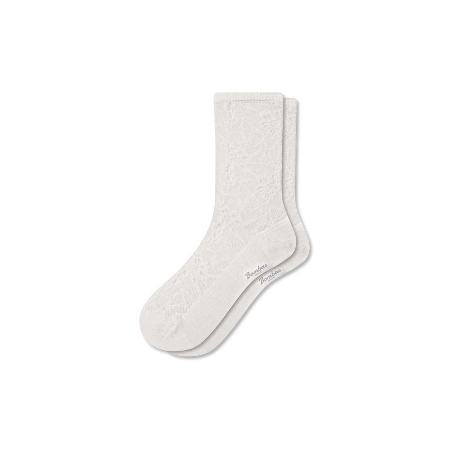 Women’s Floral Lace Half Calf Socks - Everyday Trail Pair