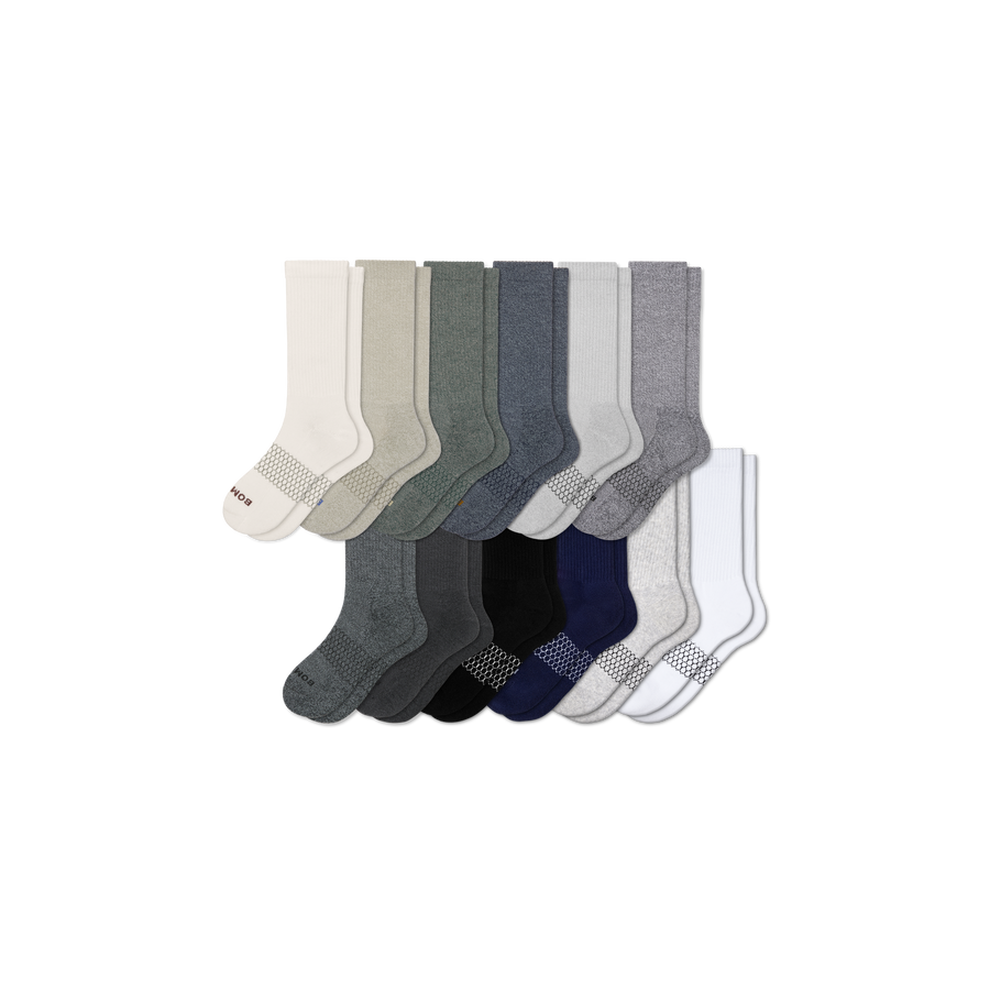 Men's Marl Calf Sock 12-Pack - Breathable Shift Rotation
