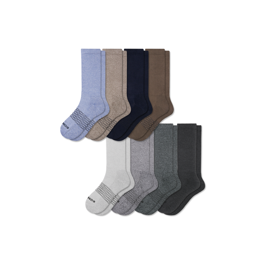 Men's Marl Calf Sock 8-Pack - Cozy Shift Cushion