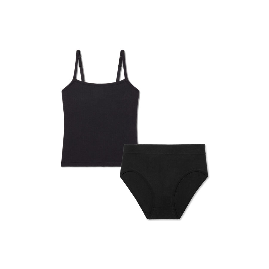 Women's Built-In Bra Seamless Cami + High Rise Brief Pack - Smooth Fit Hold
