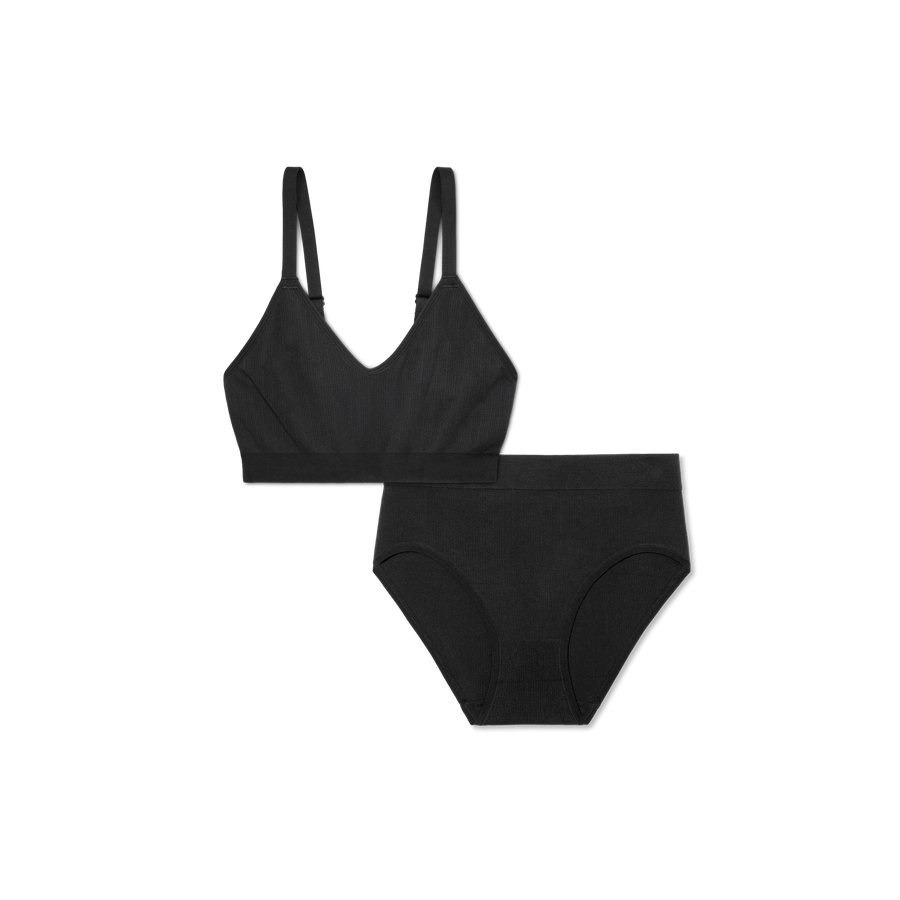 Women’s Seamless Scoop Bralette + High Rise Brief Pack - Soft Studio Fit