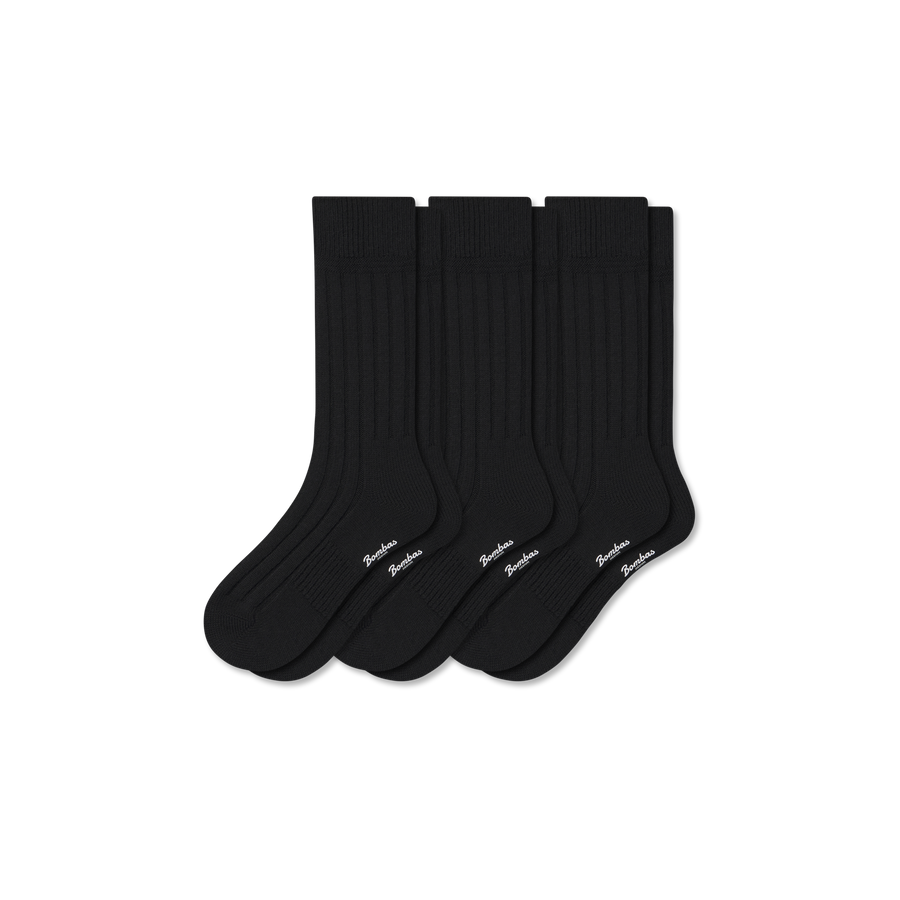 Women's Merino Cashmere Blend Rib Calf Sock 3-Pack - Cozy Run Move