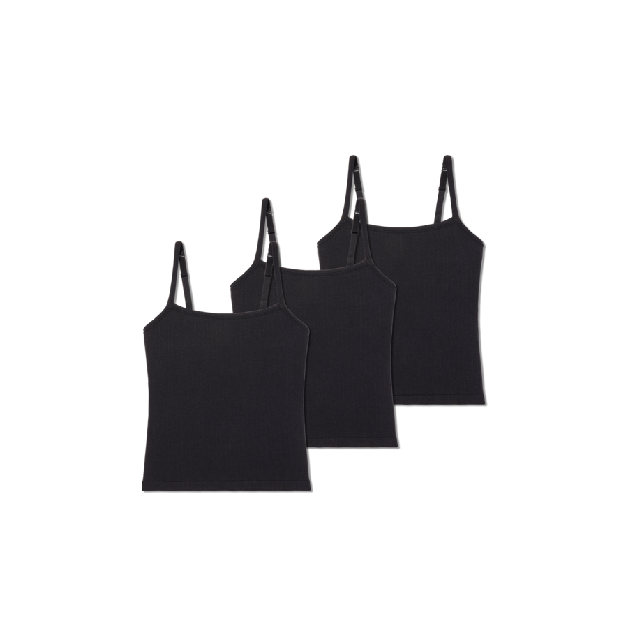 Women's Built-In Bra Seamless Cami 3-Pack - Gentle Comfort Ease