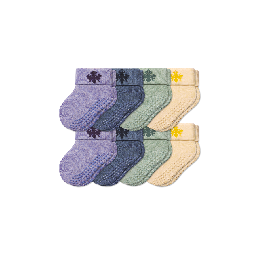 Baby Gripper Sock 8-Pack (6-12 Months) - Cushion Fit