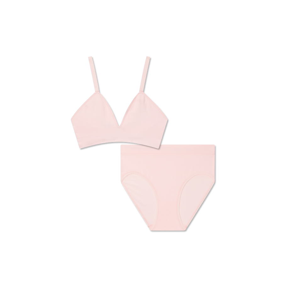 Women's Seamless Triangle Bralette + High Rise Brief Pack - Soft Fit Shape