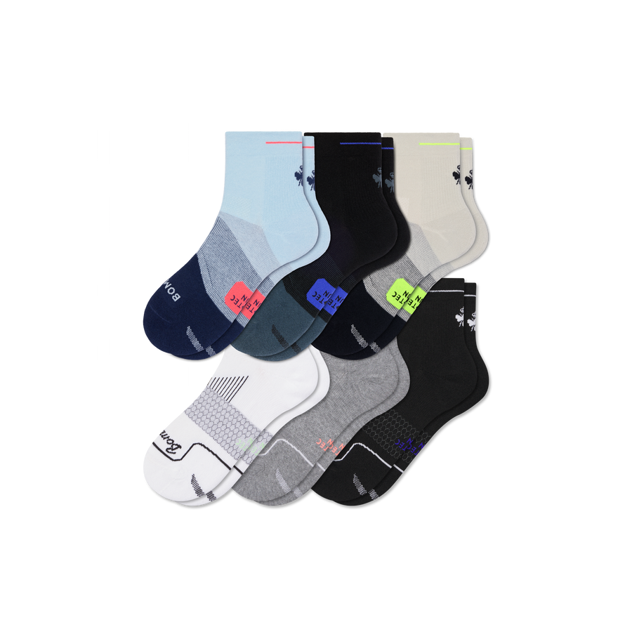 Men's Run Quarter Sock 6-Pack - Active Weekend Rotation