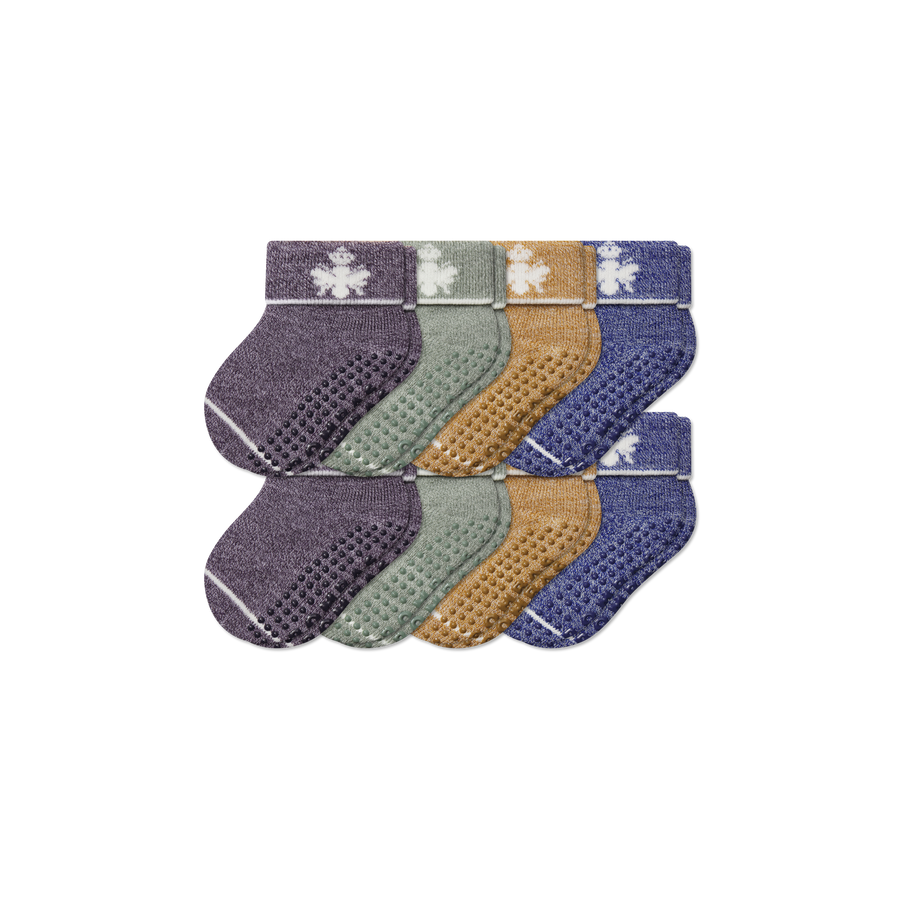 Baby Merino Wool Blend Gripper Calf Sock 8-Pack (6-12 Months) - Everyday Studio Step
