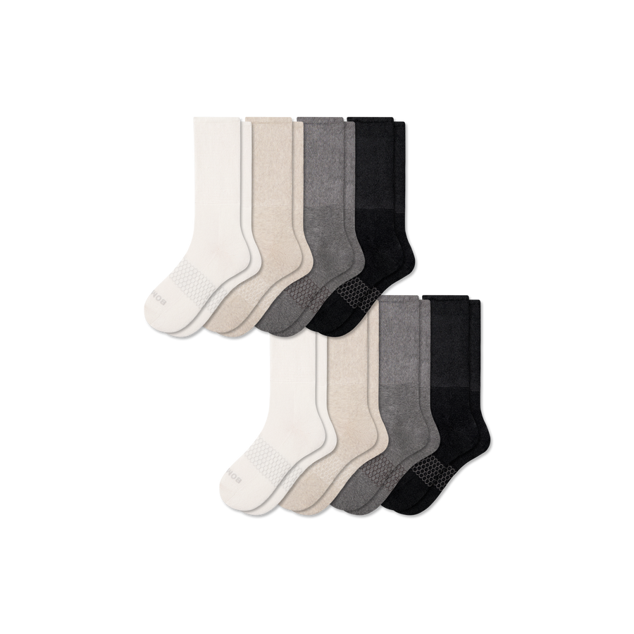 Men's Wide Calf Sock 8-Pack - Fresh Crew Fit