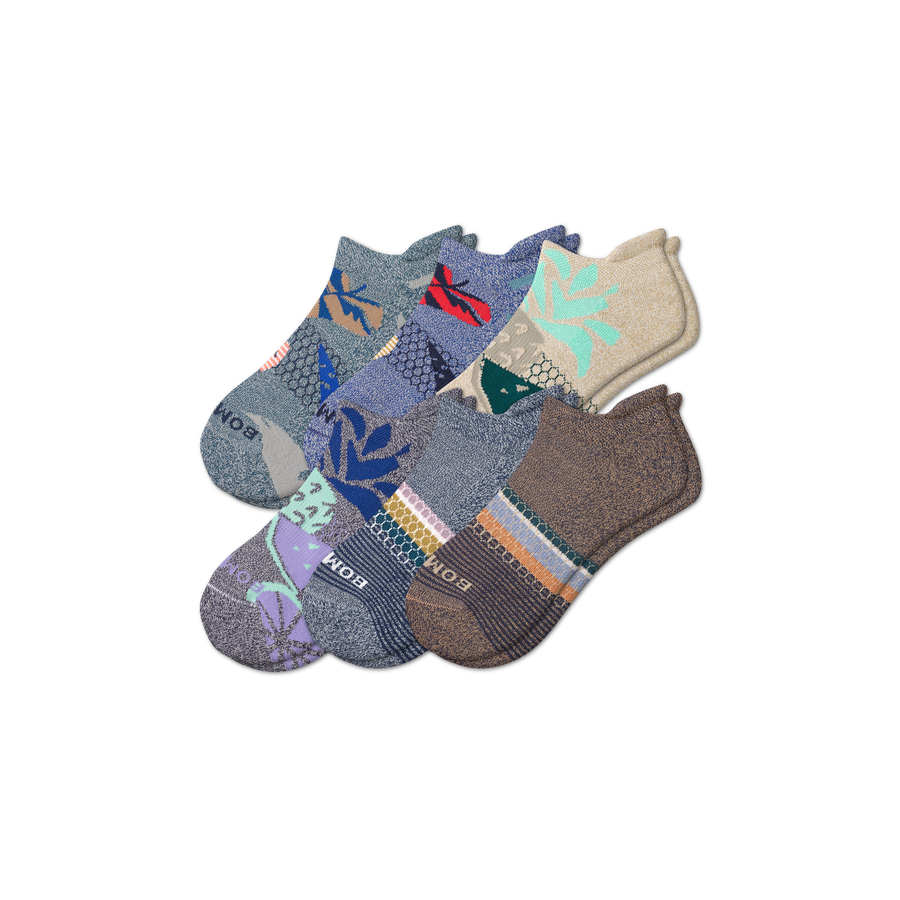 Men’s Tropical Ankle Sock 6-Pack - Cushion Office Rotation