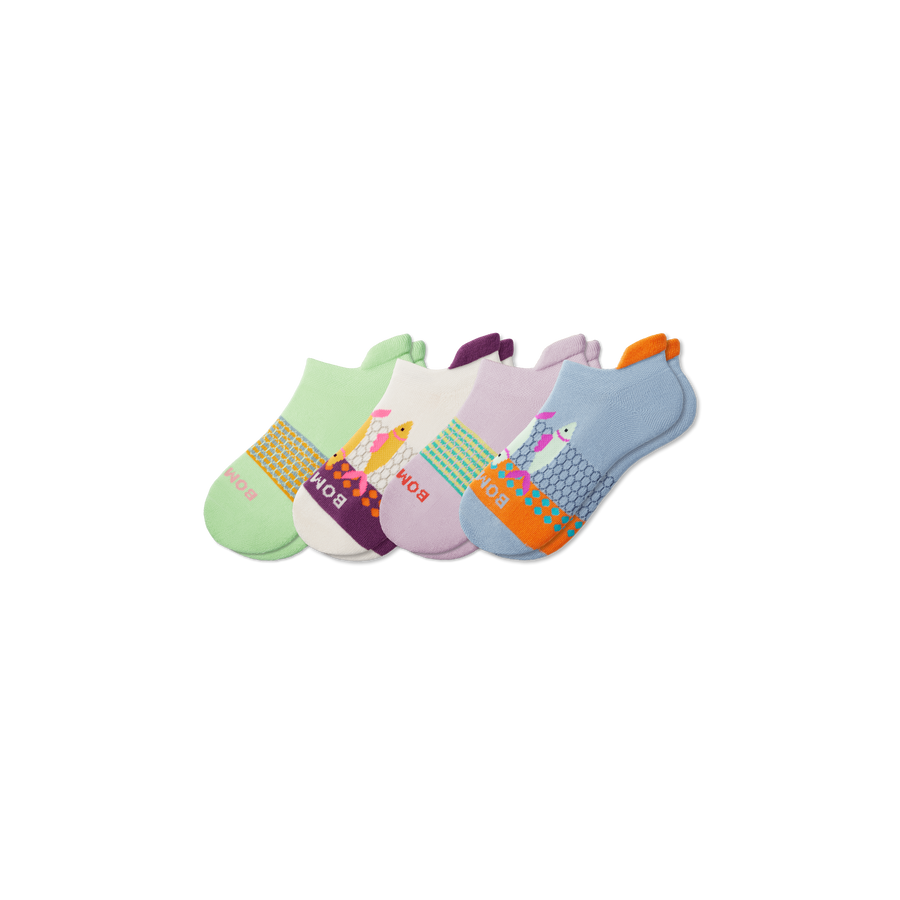 Youth Aquatic Ankle Sock 4-Pack - Cozy Ankle Move